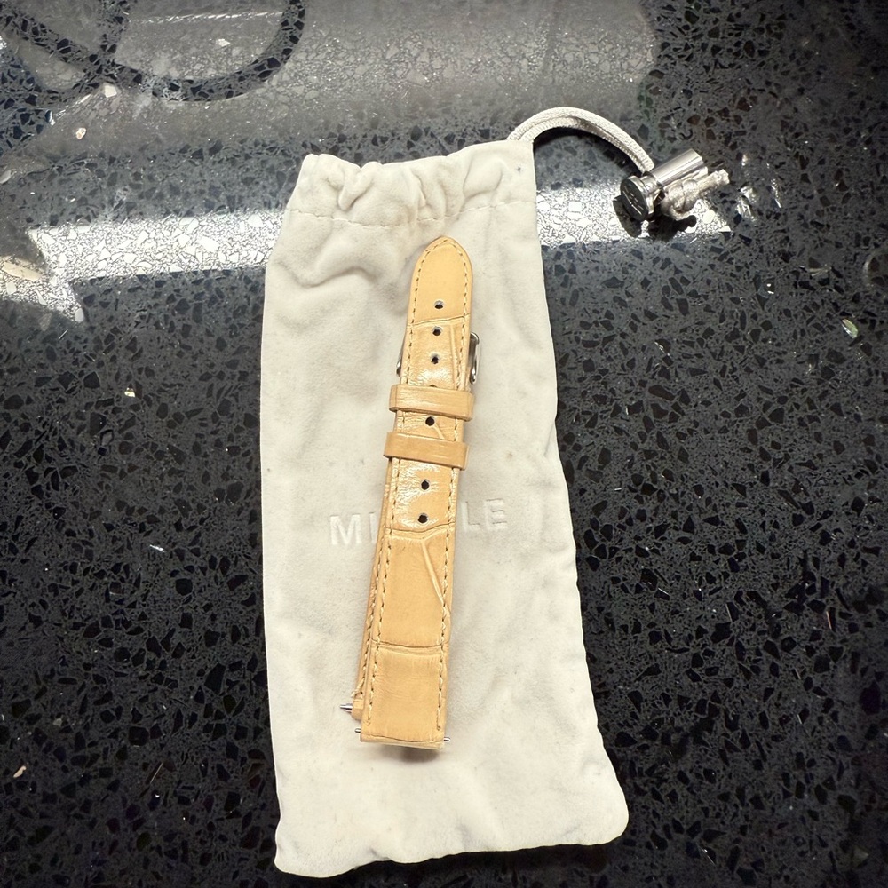 Michele leather strap